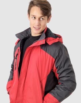 Теплая мужская утепленная спортивная зимняя куртка с капюшоном 18602-01 XXL