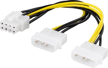 KABEL ZASILAJĄCY 2 x MOLEX na PCI-Express 8-PIN