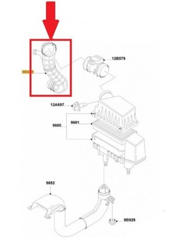 ТРУБКА ВОЗДУШНОГО ФИЛЬТРА FORD TRANSIT CONNECT 1.8 TDCI