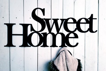 Metalowy wieszak na ubrania XL SWEET HOME czarny