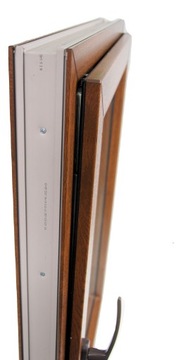 OKNO PCV 800 x 900 RU ORZECH DWUSTRONNY