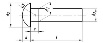 Заклепки 3x12 Латунные заклёпки с шаровой головкой DIN 660 50шт.