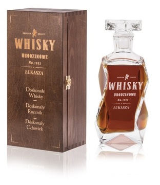 KARAFKA PUDEŁKO prezent GRAWER WHISKY URODZINY