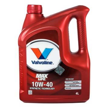 VALVOLINE 10W40 MAX LIFE 4L + ПОДВЕСКА