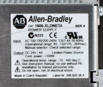 1606-xldnet4 Allen-Bradley 24V 4A 100W источник питания