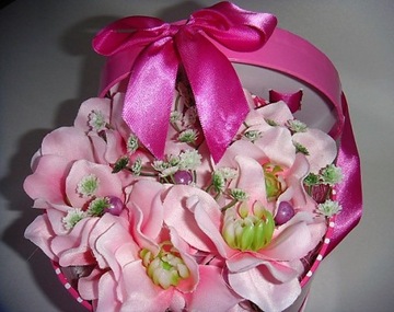 фото ориг. №6, Flower box flowers in a box beautiful for a gift decoration in a box pink color
