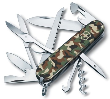 Victorinox 1.3713.94, Нож карманный Huntsman + кожаный чехол 4.0520.3, 91 мм