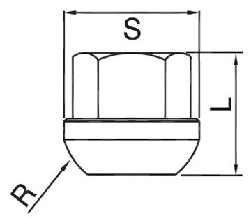 Nakrętki 12x1,5 kula k.19 HONDA ROVER przelotowe