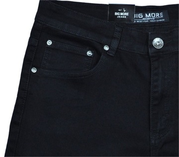 Spodnie męskie jeans Big More 610 czarne L32 pas 102 cm 40/32