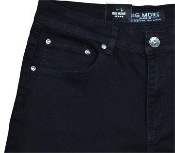 Spodnie męskie jeans Big More 610 czarne L32 pas 112 cm 43/32
