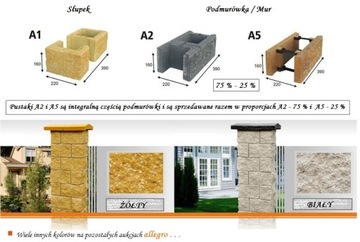 Белый SPLIT BRICK Бетонный забор Пустотелые блоки