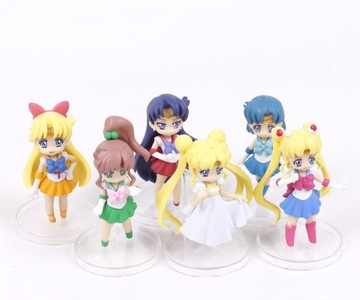 FIGURKA ANIME MANGA SAILOR MOON USAGI ZESTAW 6 SZT