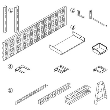 TABLICA NARZĘDZIOWA WARSZTATOWA METALOWA KIT2BREG