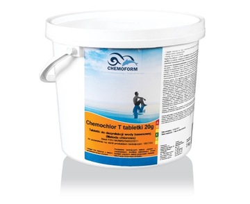 CHEMO CHLOR T Tabletki Chlorowe Stabilizowane Basenu Małe 20g Chemoform 5kg