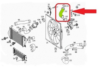 ТРУБКА ТУРБОШЛАНГА MERCEDES M-CLASS W163 ML270 2.7CDI