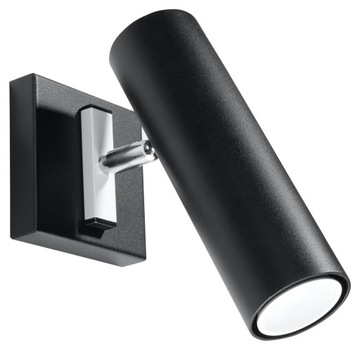 LAMPA NA ŚCIANĘ Tuba WALEC Kinkiet DIREZIONE Czarn