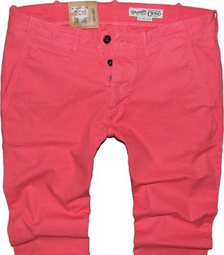 WRANGLER CHINO spodnie slim czerwone W31 L34