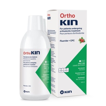 ORTHOKIN PŁYN ORTODONTYCZNY 500 ml TRUSKAWKA MIĘTA