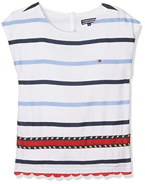 Tommy Hilfiger Koszulka BLUZKA Rayon Stripe Top