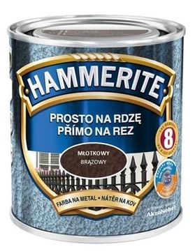 HAMMERITE FARBA NA RDZĘ BRĄZOWY MŁOTKOWY 2,5L