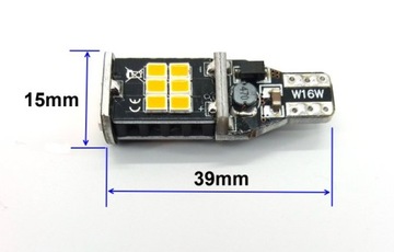 Светодиодная лампа T15 12V CANBUS, W5W W10W W16W 980лм