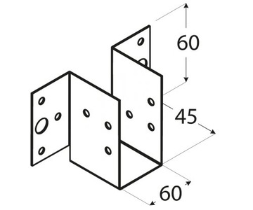 WL9 БАЛКА ПОДВЕСКА ЛЕГКАЯ СТРОИТЕЛЬНАЯ ОПОРА 60x60