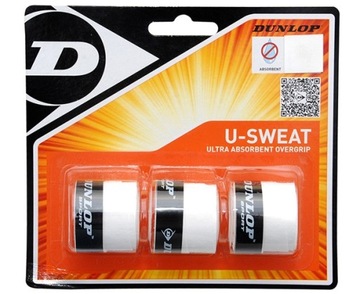 OWIJKI ZEWNĘTRZNE TENISOWE DUNLOP U-SWEAT WHT 3SZT