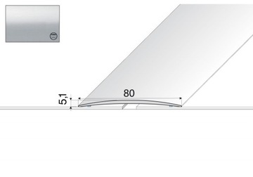 Listwa łączeniowa A71 aluminiowa 100x8cm SREBRO