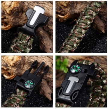 БРАСЛЕТ ВЫЖИВАНИЯ 5в1 PARACORD FIRST COMPASS