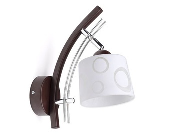 Lampa ścienna kinkiet 1xE27 klosz szklany walec