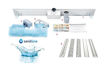 Линейный трап SANITLINE CERAMIC 80см ДЛЯ ПЛИТКИ