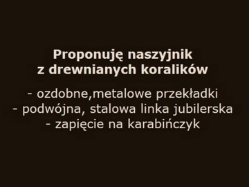 NASZYJNIK męski ORIENTALNY koraliki ***24 [N224]