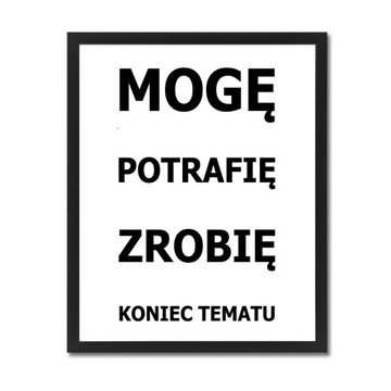 Obraz z napisami motywacyjny plakat w ramce XL