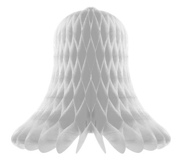 KULA BIBUŁOWA SREBRNA DZWONECZEK 20CM ŚWIĘTA-0242