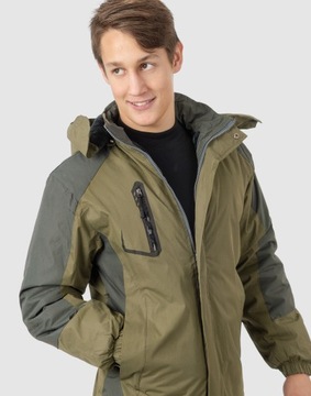 Теплая мужская утепленная спортивная зимняя куртка с капюшоном 18602-04, XL