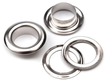 Oczka metalowe Srebrna fi 10 mm opak 10 sztuk