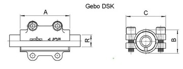 Зажим для ремонта труб GEBO DSK Соединитель 3/4 20