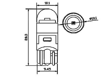 T10 Cree UHP w5w R10 Светодиодная лампа СИНЯЯ 12 В 24 В