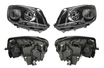 REFLEKTORY LAMPY PRZÓD VW CADDY, TOURAN 10- H15+H7