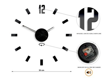 Настенные часы ModernClock - PUNKT 3D DIY 50 CM