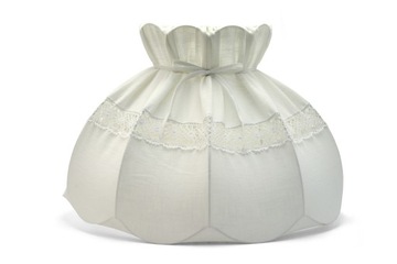 Klosz Abażur Retro Bella Biel/Koronka 19x34x28 cm