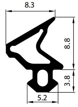 Уплотнитель оконный 10mb DECEUNINCK S-1110