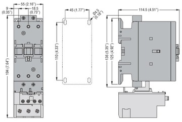 Контактор LOVATO 22кВт 50А 3П 230В AC BF5000A230