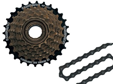 Комплект свободного хода, 7 скоростей SHIMANO MF-TZ50 TZ21+ CN-HG40