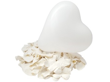 BALONY BIAŁE LATEKSOWE SERCA Ślub 100szt