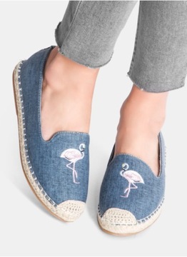 Espadryle damskie jeansowe FLAMING rozm. 38