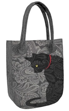 Veľká plstená taška City + organizér propagačná sada BERTONI s mačkou Kleks
