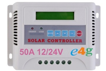 Regulator kontroler solarny 50A 12V/24V PWM LCD PV