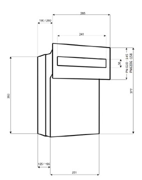 Skrzynka na listy przelotowa w mur, pustak 19-25cm