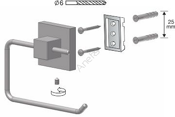 Bisk ARKTIC 01472 держатель для туалетной бумаги прямой